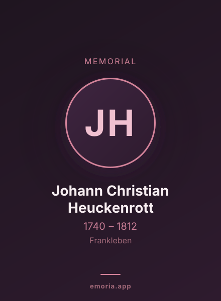 Memorial portrait of Johann Christian Heuckenrott