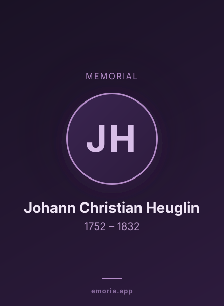 Memorial portrait of Johann Christian Heuglin