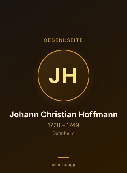 Gedenkportrait von Johann Christian Hoffmann