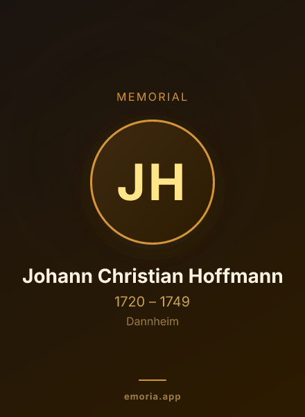 Memorial portrait of Johann Christian Hoffmann