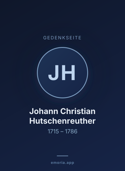 Gedenkportrait von Johann Christian Hutschenreuther