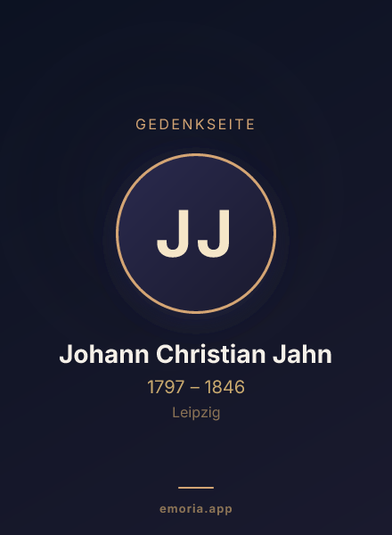 Gedenkportrait von Johann Christian Jahn