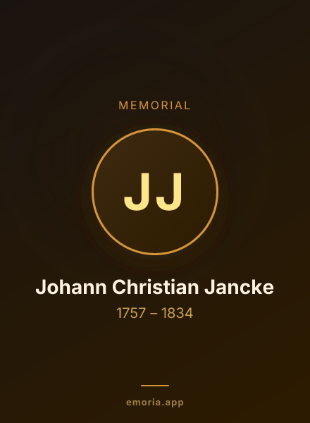 Memorial portrait of Johann Christian Jancke