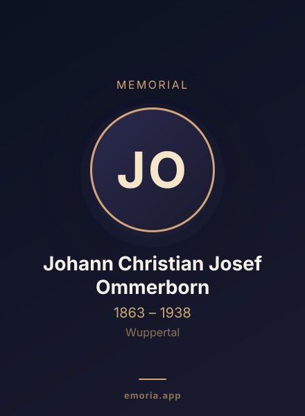 Memorial portrait of Johann Christian Josef Ommerborn