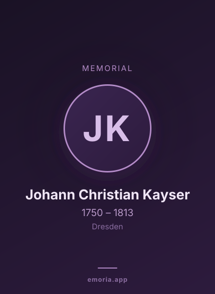 Memorial portrait of Johann Christian Kayser