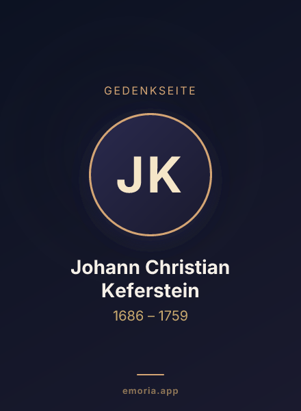 Gedenkportrait von Johann Christian Keferstein
