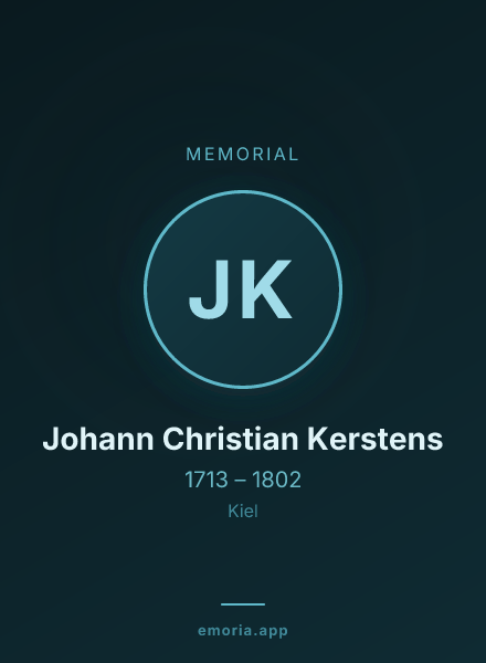 Memorial portrait of Johann Christian Kerstens