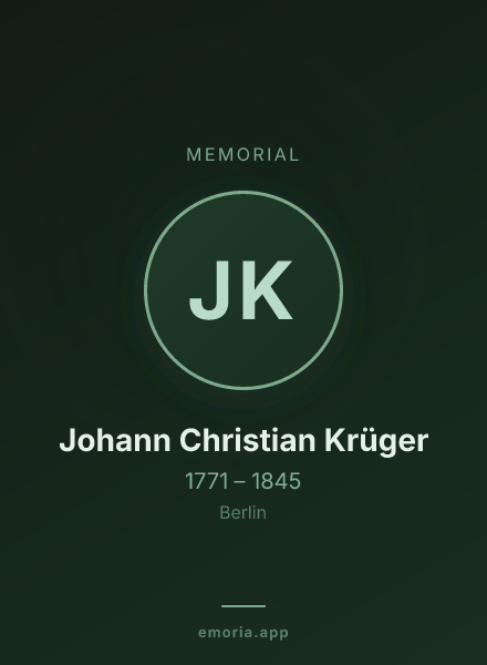 Memorial portrait of Johann Christian Krüger