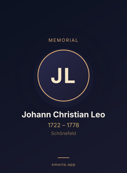 Memorial portrait of Johann Christian Leo