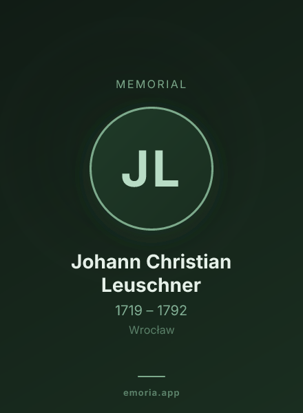 Memorial portrait of Johann Christian Leuschner