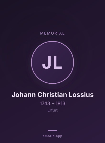 Memorial portrait of Johann Christian Lossius