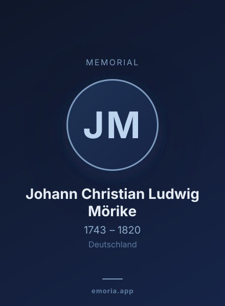 Memorial portrait of Johann Christian Ludwig Mörike