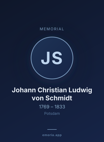 Memorial portrait of Johann Christian Ludwig von Schmidt