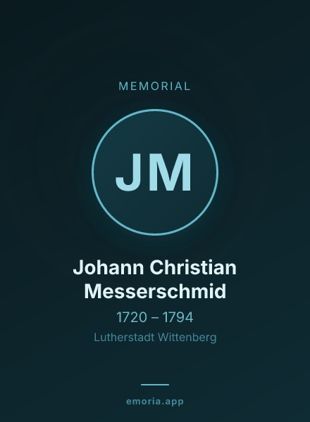 Memorial portrait of Johann Christian Messerschmid