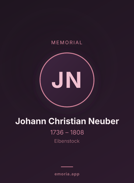 Memorial portrait of Johann Christian Neuber