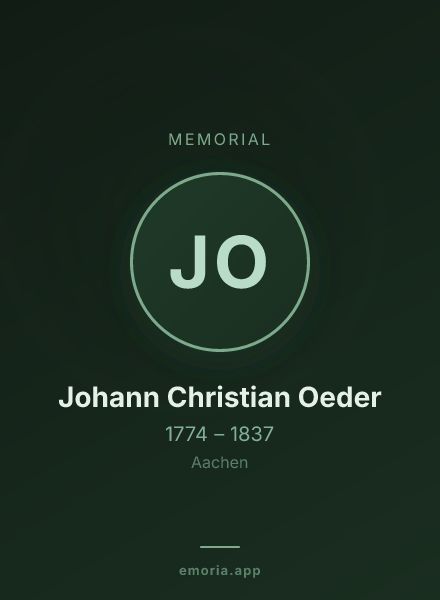 Memorial portrait of Johann Christian Oeder