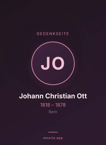 Gedenkportrait von Johann Christian Ott