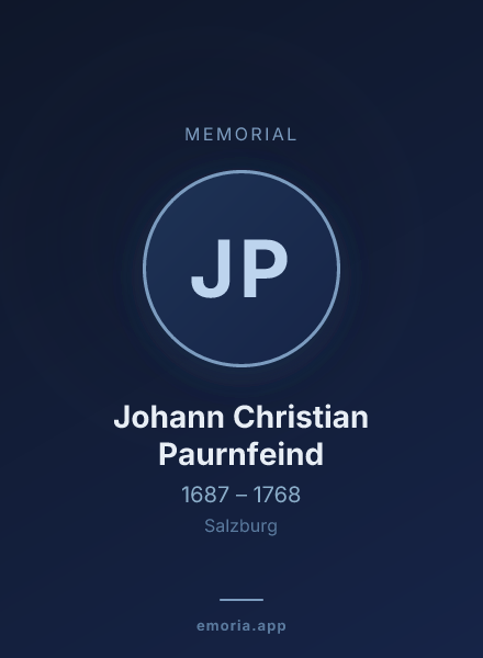 Memorial portrait of Johann Christian Paurnfeind