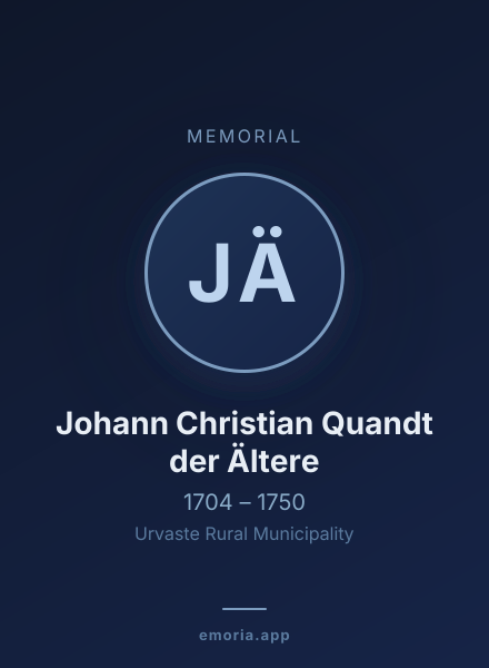 Memorial portrait of Johann Christian Quandt der Ältere