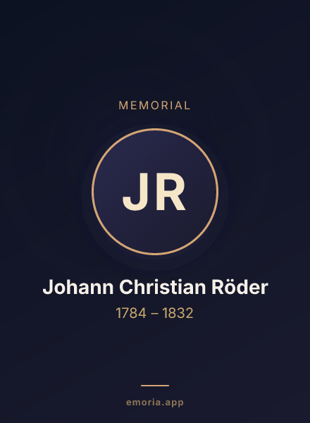 Memorial portrait of Johann Christian Röder