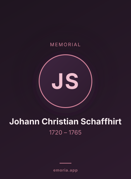 Memorial portrait of Johann Christian Schaffhirt