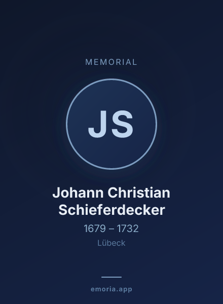 Memorial portrait of Johann Christian Schieferdecker