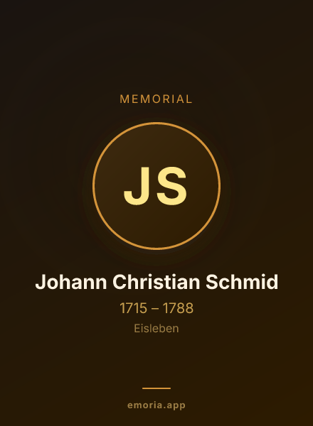 Memorial portrait of Johann Christian Schmid