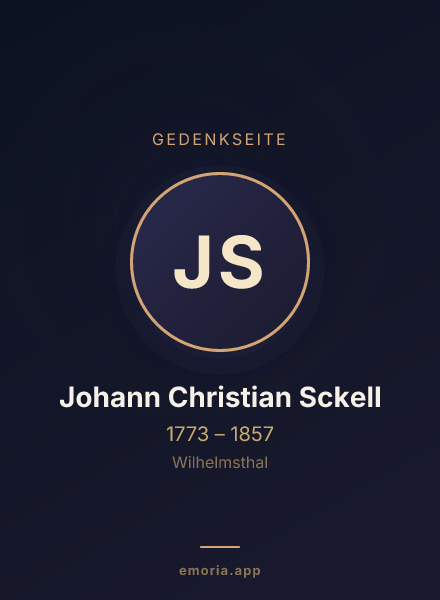 Gedenkportrait von Johann Christian Sckell