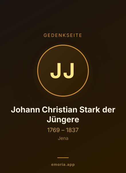 Gedenkportrait von Johann Christian Stark der Jüngere