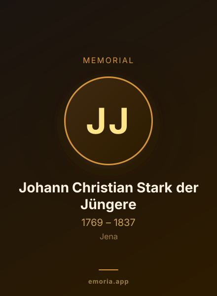 Memorial portrait of Johann Christian Stark der Jüngere