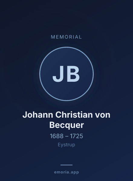 Memorial portrait of Johann Christian von Becquer