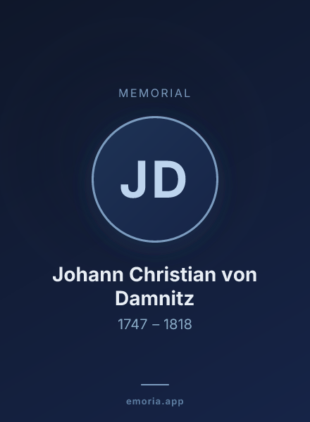 Memorial portrait of Johann Christian von Damnitz