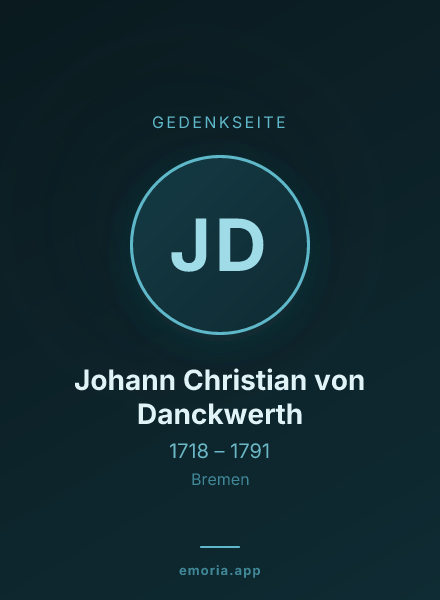 Gedenkportrait von Johann Christian von Danckwerth