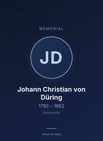 Memorial portrait of Johann Christian von Düring