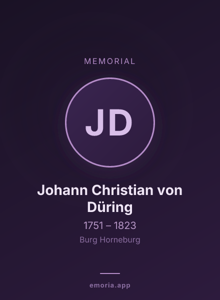 Memorial portrait of Johann Christian von Düring