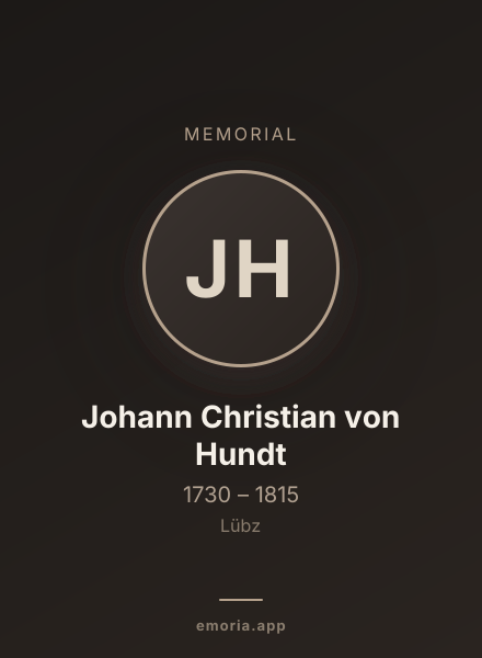 Memorial portrait of Johann Christian von Hundt