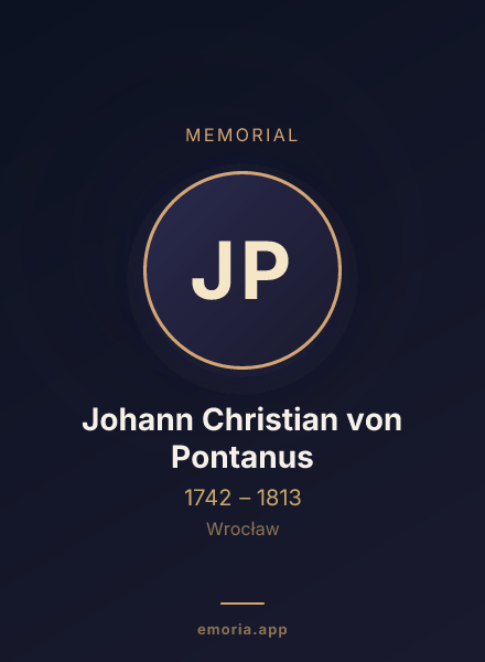 Memorial portrait of Johann Christian von Pontanus