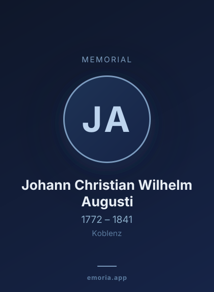 Memorial portrait of Johann Christian Wilhelm Augusti