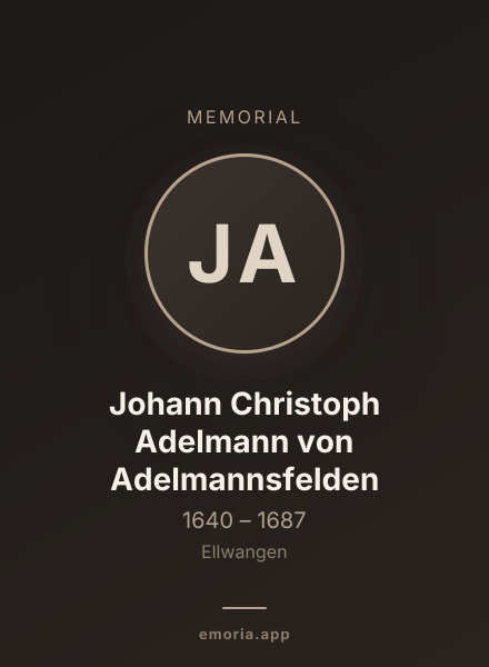 Memorial portrait of Johann Christoph Adelmann von Adelmannsfelden