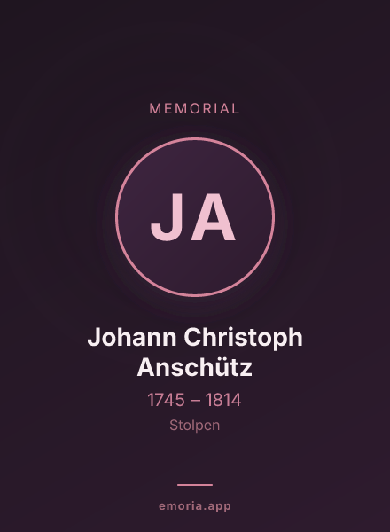 Memorial portrait of Johann Christoph Anschütz