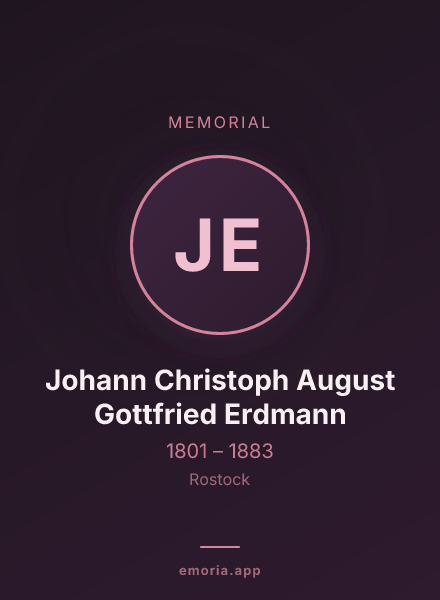 Memorial portrait of Johann Christoph August Gottfried Erdmann