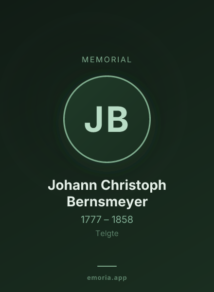 Memorial portrait of Johann Christoph Bernsmeyer