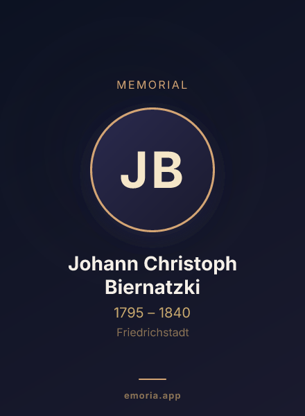Memorial portrait of Johann Christoph Biernatzki