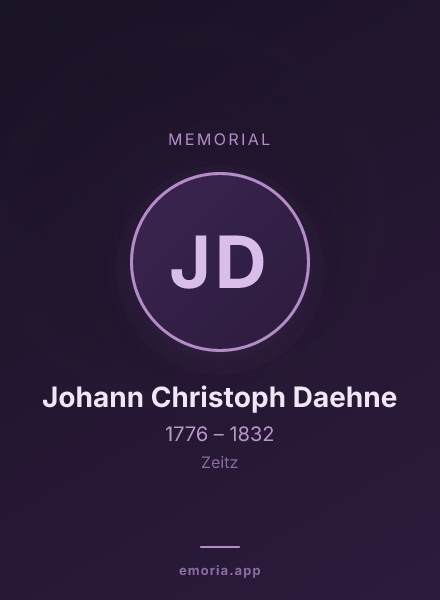 Memorial portrait of Johann Christoph Daehne