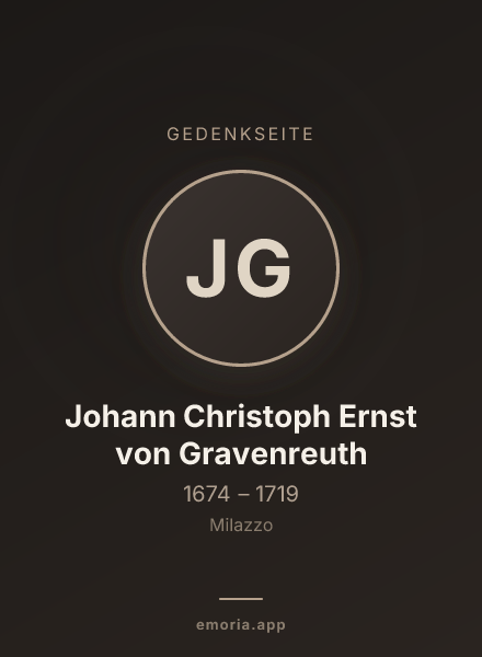 Gedenkportrait von Johann Christoph Ernst von Gravenreuth