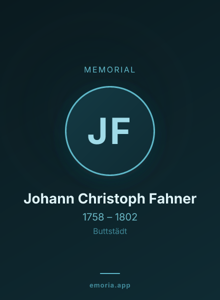 Memorial portrait of Johann Christoph Fahner