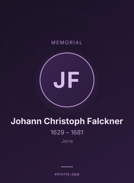 Memorial portrait of Johann Christoph Falckner