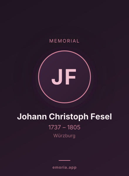 Memorial portrait of Johann Christoph Fesel