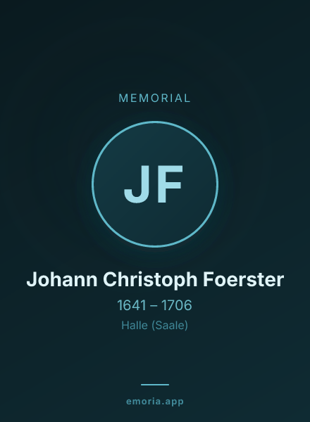 Memorial portrait of Johann Christoph Foerster