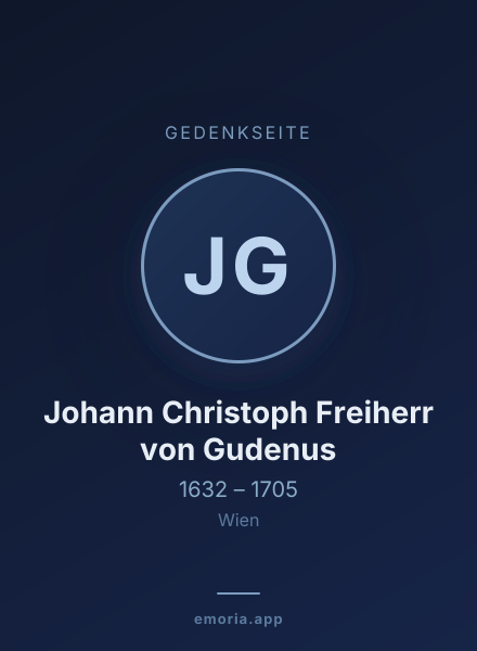 Gedenkportrait von Johann Christoph Freiherr von Gudenus